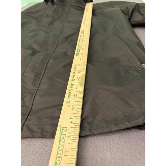 Izod Black Waterproof Hooded Jacket XXLG With Zipper & Snap Closures - Picture 6 of 8